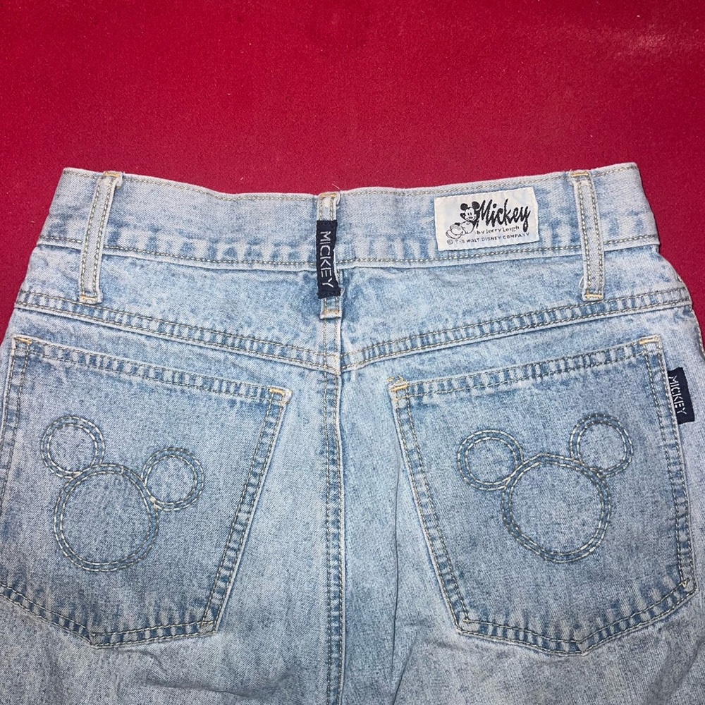 Disney Mickey Mouse Women’s High Waisted Light Wash Jeans Waist Size 26